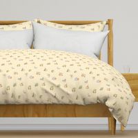 Peter Rabbit Tossed Kraft / Light Tan Gingham