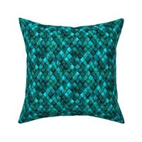 SMALL Dark Teal Mermaid or Dragon Scales, after Fabergé, by Su_G_©SuSchaefer