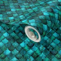 SMALL Dark Teal Mermaid or Dragon Scales, after Fabergé, by Su_G_©SuSchaefer