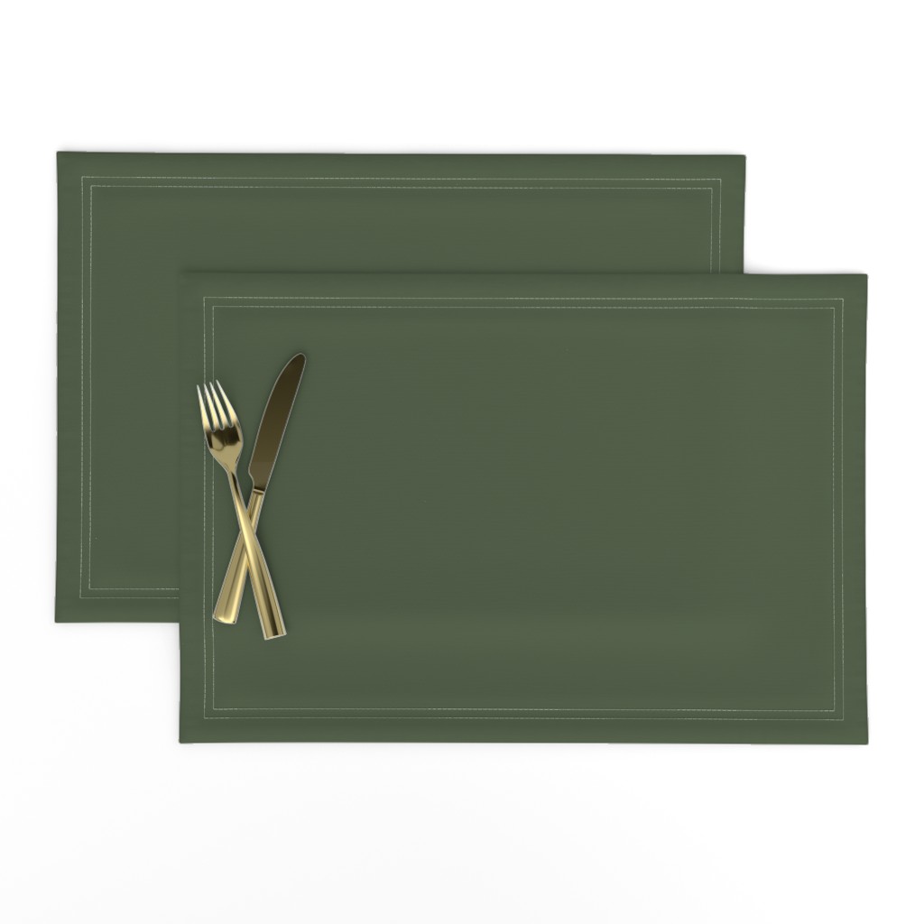 solid Bayeux olive green (4F5D44)