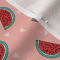 watermelon fabric // summer fruits fabric cute fruit food summer tropical design by andrea lauren - peach