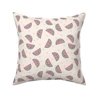 watermelon fabric // summer fruits fabric cute fruit food summer tropical design by andrea lauren - light pastel