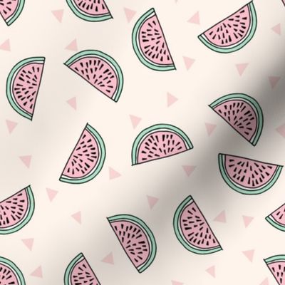 watermelon fabric // summer fruits fabric cute fruit food summer tropical design by andrea lauren - light pastel