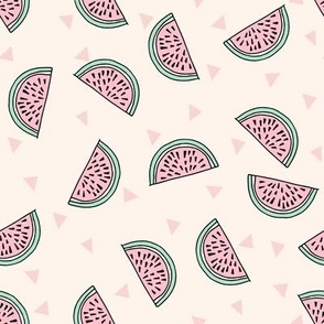 watermelon fabric // summer fruits fabric cute fruit food summer tropical design by andrea lauren - light pastel