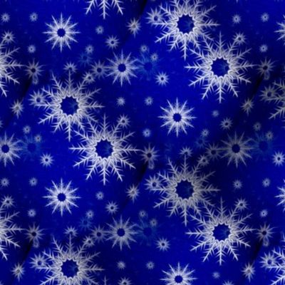 snowflakes on blue 