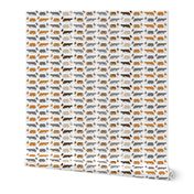 Trotting Welsh Corgi border - white