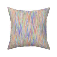 WATERCOLOR MARBLED PAPER CHEVRON ORANGE CORAL PERIWINKLE BLUE