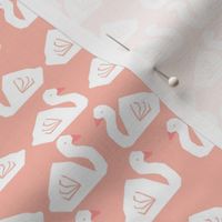 swan fabric girls baby nursery design girls birds swans design peach