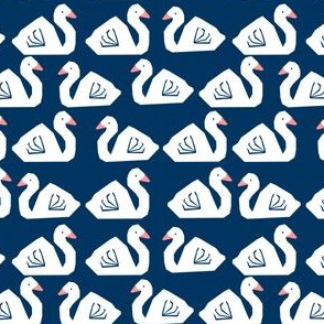 swan fabric girls baby nursery design girls birds swans design navy