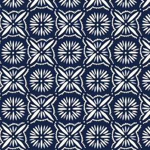 Daisy Tile - indigo