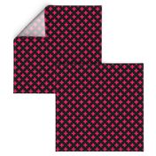 Hot Neon Pink Crosses on Black