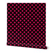 Hot Neon Pink Crosses on Black