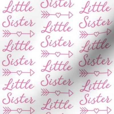 large little-sister-with-heart-arrow - bright pink