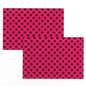 Black Crosses on Hot Neon Pink