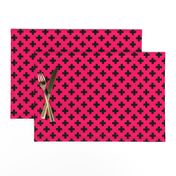 Black Crosses on Hot Neon Pink