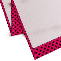 Black Crosses on Hot Neon Pink