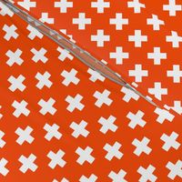 White Crosses on Bright Orange