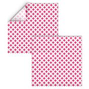 Hot Neon Pink Crosses on White