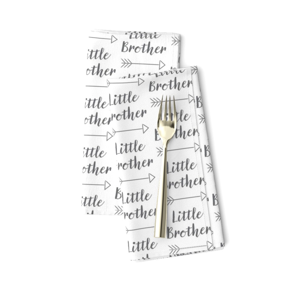 large little-brother-with-arrow-cursive - charcoal