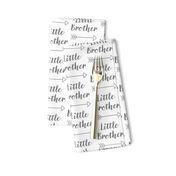 large little-brother-with-arrow-cursive - charcoal