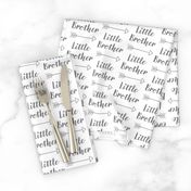 large little-brother-with-arrow-cursive - charcoal