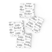 large little-brother-with-arrow-cursive - charcoal