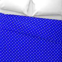 Beige Tan Polka Dots on Royal Blue