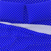 Beige Tan Polka Dots on Royal Blue