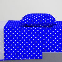 Beige Tan Polka Dots on Royal Blue