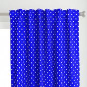 Beige Tan Polka Dots on Royal Blue