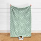 German Shorthair Pointer dog breed silhouette fabric floral mint