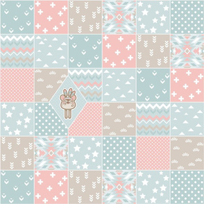 Bobcat & Jerboa Quilt with Appliques