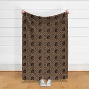 Shih Tzu Leopard Quilt Panel - 25 little squares