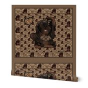 Shih Tzu Leopard Quilt Panel - 25 little squares