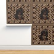 Shih Tzu Leopard Quilt Panel - 25 little squares