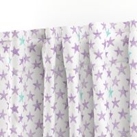 (small scale) starfish purple - mermaid coordinate 