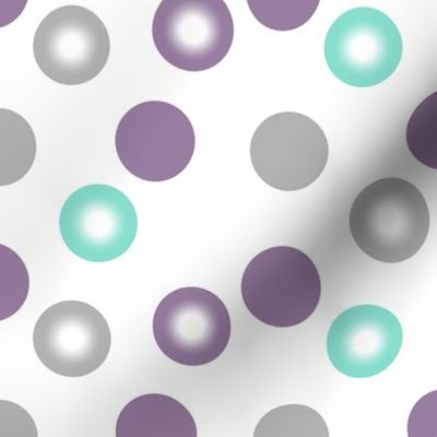 purple and teal dots