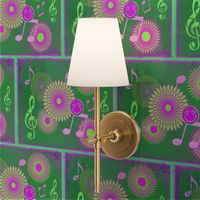 MDZ6 - Medium - Musical Daze Tiles in Magenta  and Green 