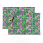 MDZ6 - Medium - Musical Daze Tiles in Magenta  and Green 