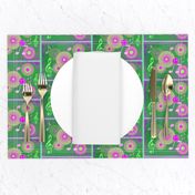 MDZ6 - Medium - Musical Daze Tiles in Magenta  and Green 