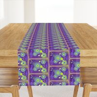 MDZ12 - Medium - Musical Daze Tiles  in Purple, Blue and Chartreuse 