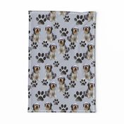 Seamless Pattern Bearded Collie