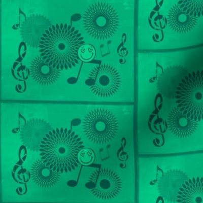 MDZ20 - Large - Musical Daze Tiles in  Mellow Monochromatic Green 