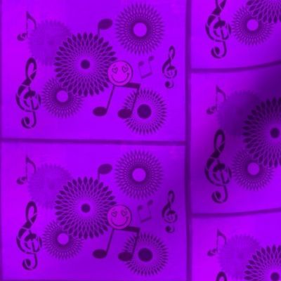 MDZ21  - Medium - Musical Daze Tiles in Rustic Purple Medley