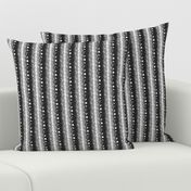 Chalet View Vertical Stripe - Grey - Small Scale