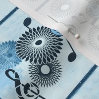 MDZ31 - Large - Musical Daze Tiles in Blue and Grey