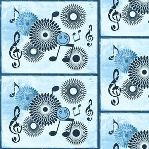 MDZ31 - Large - Musical Daze Tiles in Blue and Grey