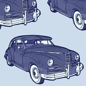Really Big 1946 Packard in blueprint tones