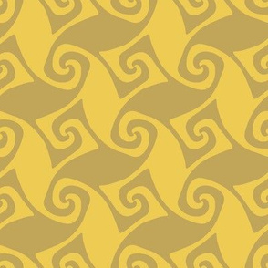 spiral trellis - wheat and gold
