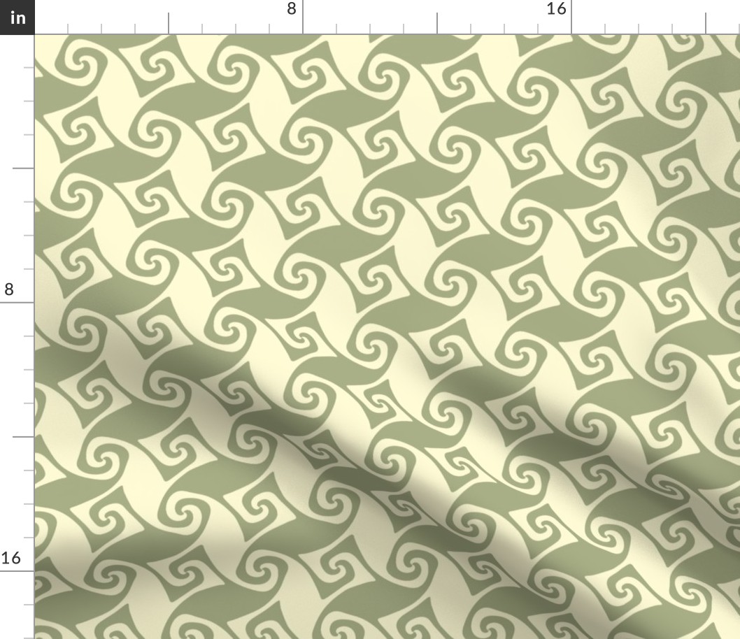 spiral trellis in sagebrush and linen